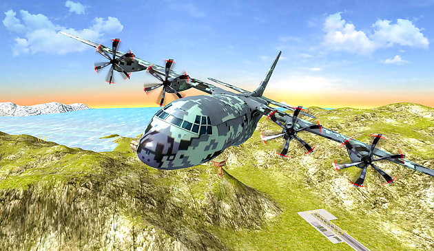 Desafío simulador de vuelo de avión de guerra aérea 3D