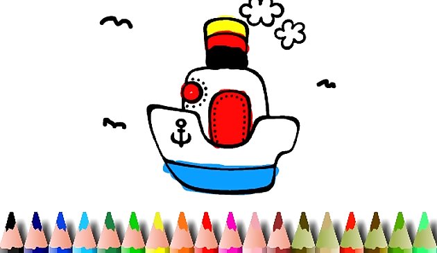 BTS лодка раскраска