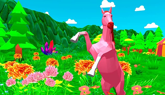 Семейство лошадей: симулятор животных 3D