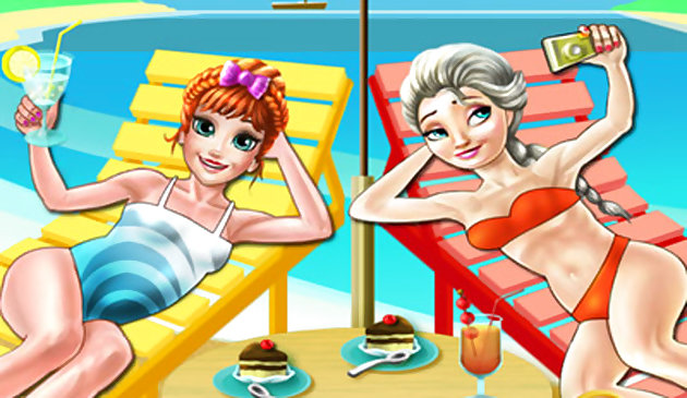 Эльза и Анна: пляжное селфи