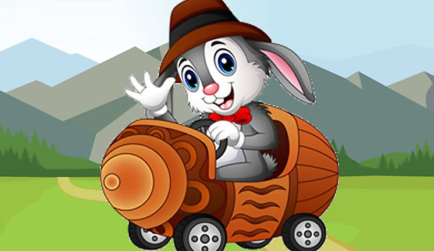 Мультяшные животные в автомобилях. Матч 3