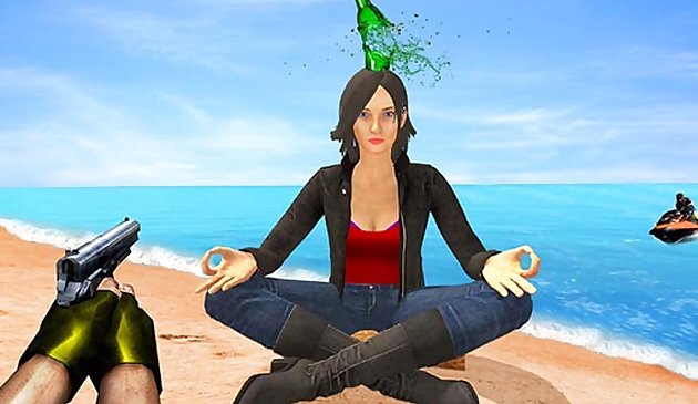 Стрельба снайпера по бутылкам