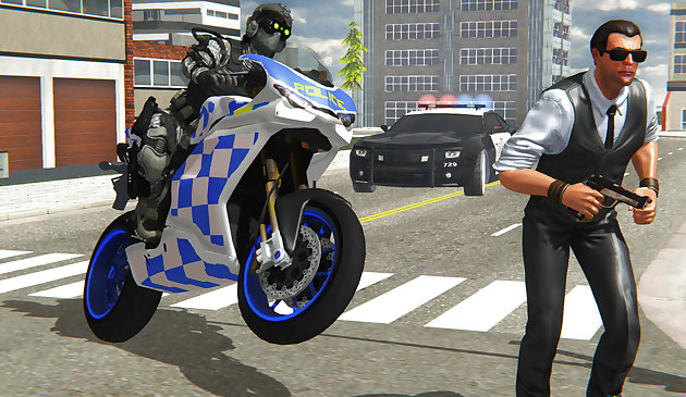 Simulador de ciudad de bicicleta de la policía