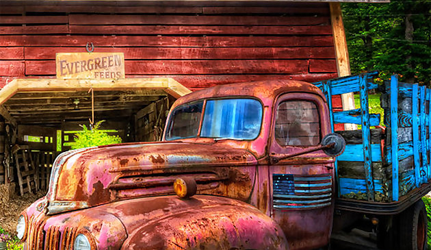 Ржавые автомобили. Слайд