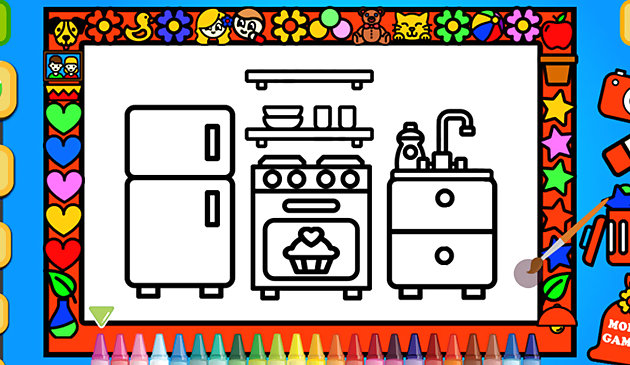 Раскрашивай и украшай комнаты