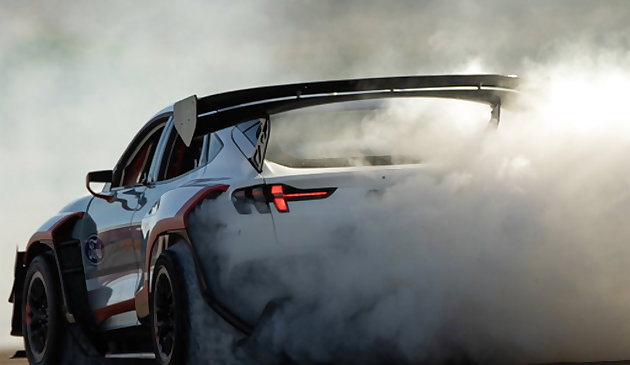 Автомобиль мустанг дрифт. Пазл