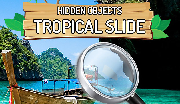 Slide tropical de objetos ocultos