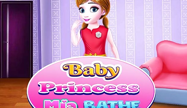 बेबी राजकुमारी मिया स्नान