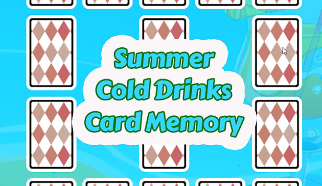 Memória do cartão de bebidas frias de verão