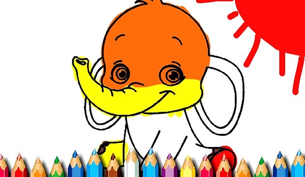 Слон. Раскраска