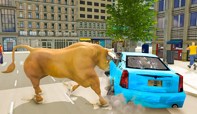 愤怒的公牛攻击野生狩猎模拟器
