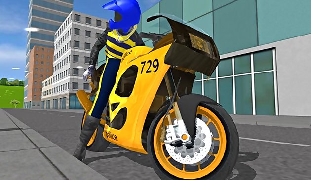 الشرطة موتوربايك سباق محاكاة 3D