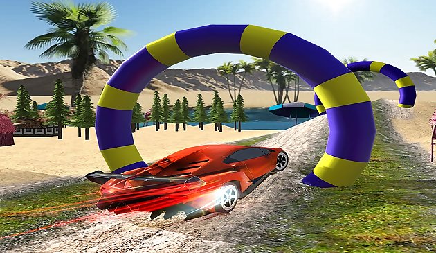 浮动水冲浪者汽车驾驶： 海滩赛车