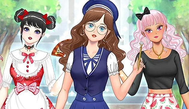 Кавайный Учитель Средней Школы Наряжается