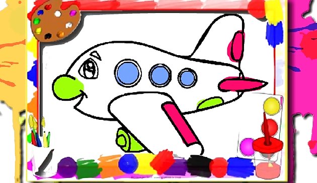 Airplane Coloring Book