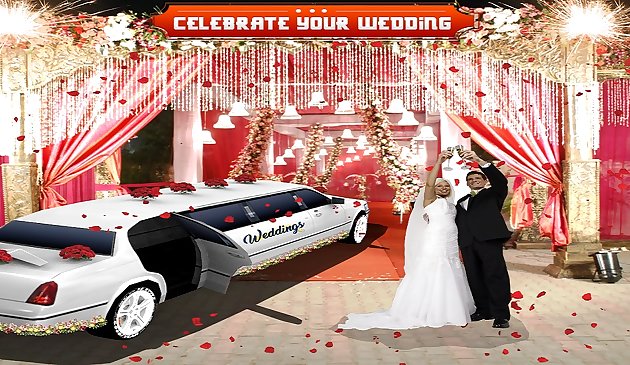 豪華な結婚式リムジン車のゲーム3D