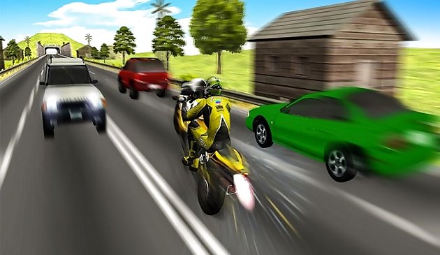 3D игра шоссейный гонщик на мотоцикле