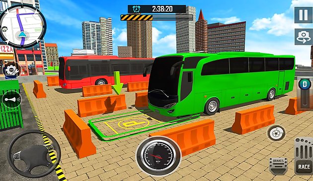 Simulateur de stationnement de ville d’autobus