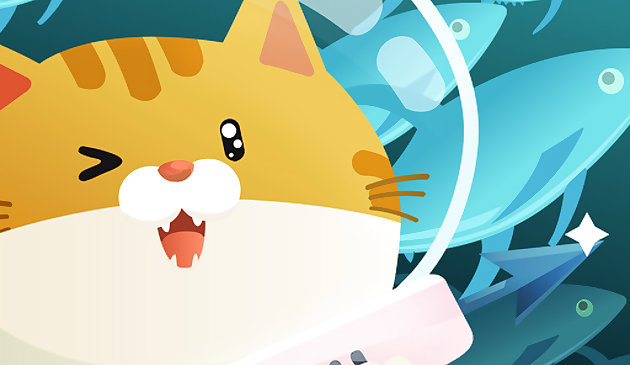 Кошка ловит рыбу