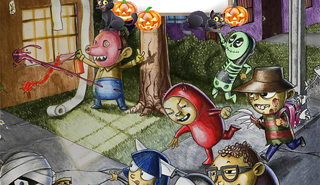 Puzzle de diapositive d’Halloween de dessin animé