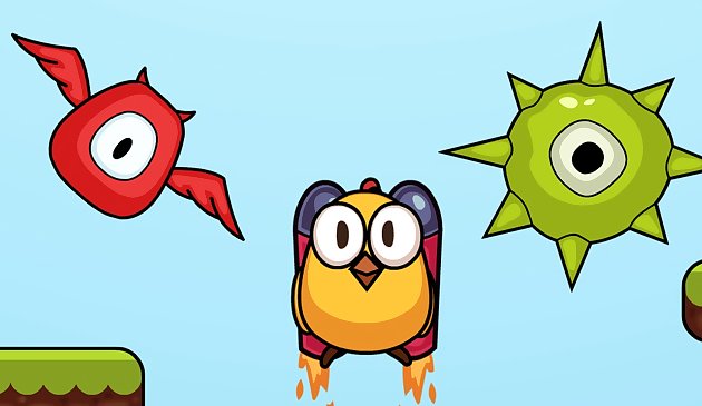 Счастливый скачок птицы