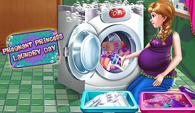 गर्भवती राजकुमारी कपड़े धोने दिवस