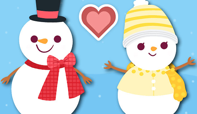 Влюблённые снеговики Рождество