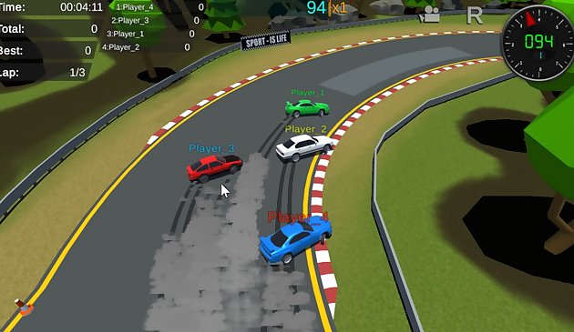 Fantastik Piksel Araba Yarışı Çok Oyunculu
