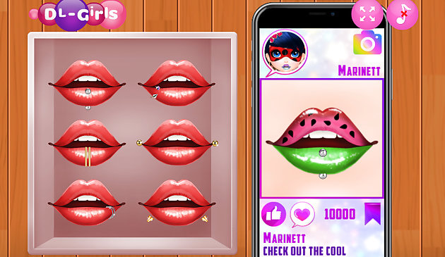 Милый дизайн губ для Маринетт