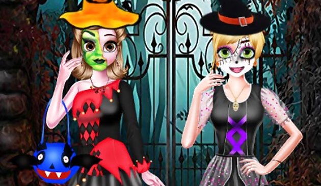 Платья сестер на Хэллоуин