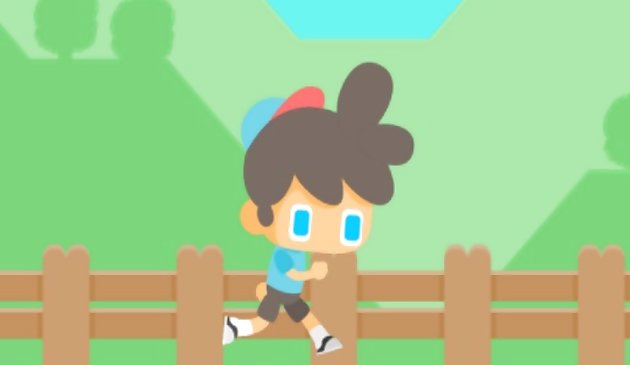 Бег мальчика в кепке