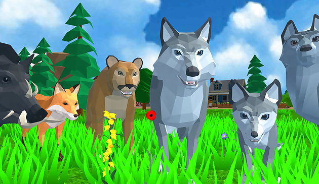 Симулятор волка: дикие животные 3D