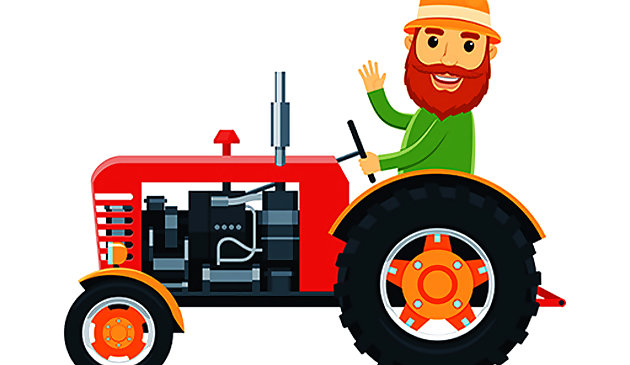 Traktors de ferme de dessin animé