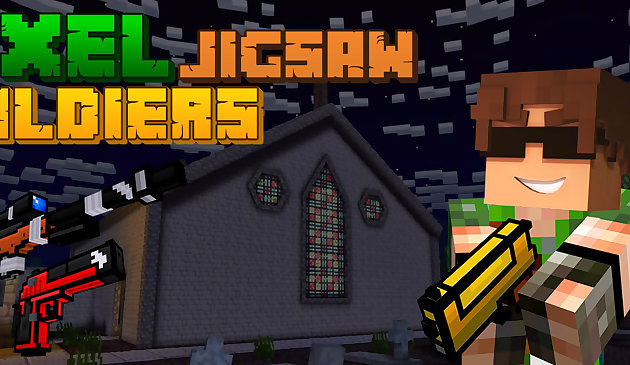 Пиксельные солдаты пазл