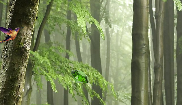 Мистический закат в лесу