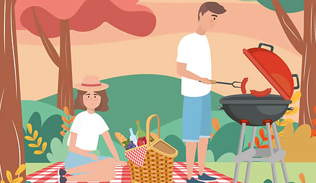 Барбекю пикник: скрытые объекты