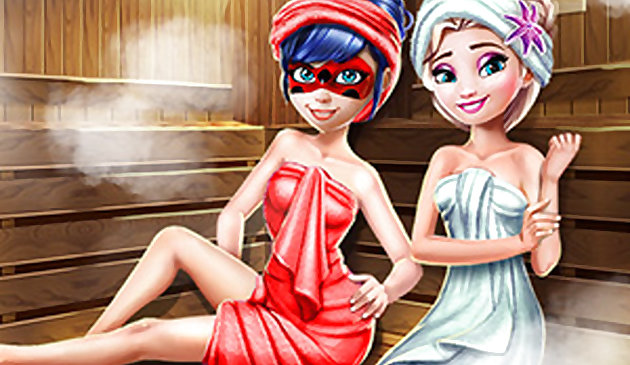 Леди Баг в реальной сауне