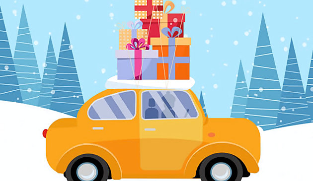 Рождественские автомобили матч 3