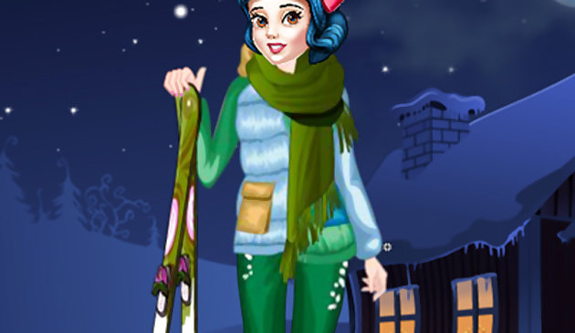 Зимние лыжи принцессы