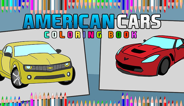 Американские автомобили книжка раскраска