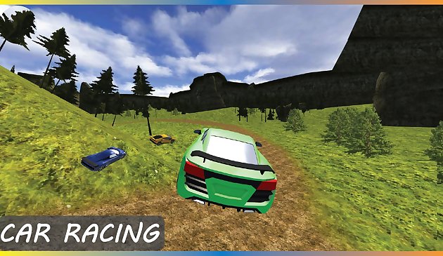 Забег автомобилей в джунглях вне трека