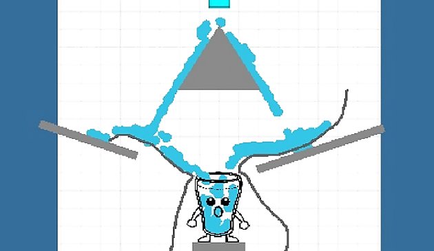 Счастливый забавный стакан: нарисуйте линии