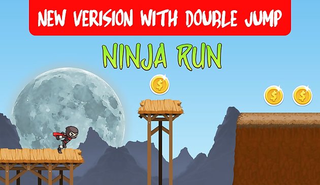 Versión ninja run double jump