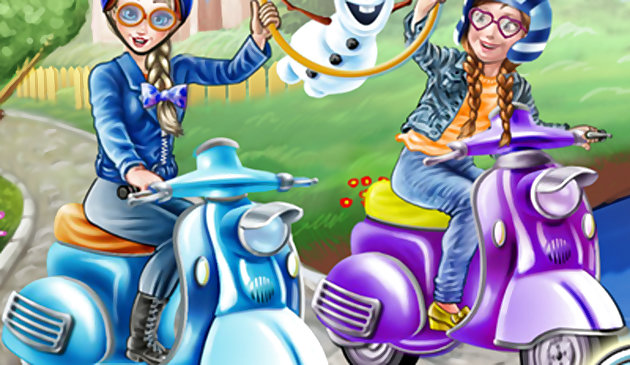 Поездка принцессы на скутере