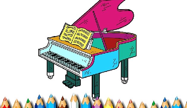 BTS пианино: книжка раскраска