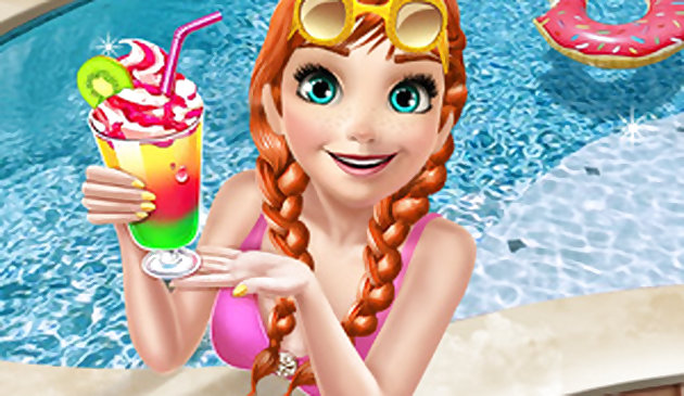 Ледяная принцесса: время у бассейна