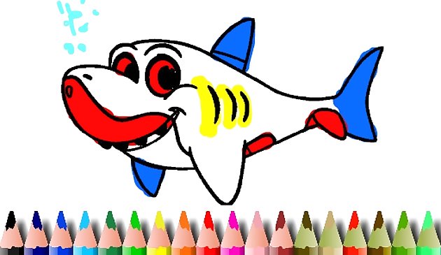 Livro de colorir tubarão BTS