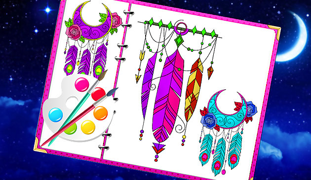 Чудесный ловец снов: книжка раскраска