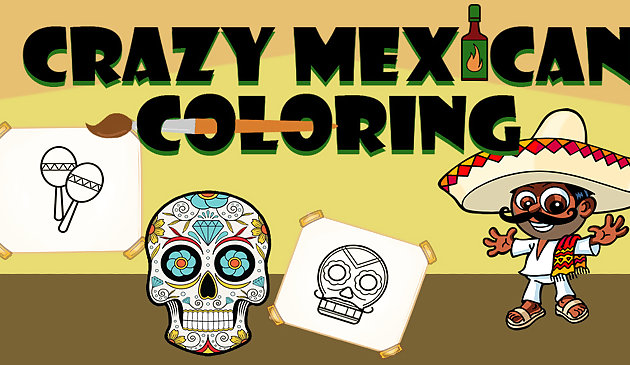 미친 멕시코 색칠 공부