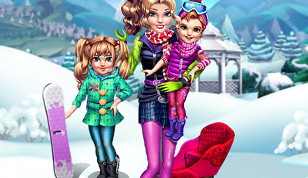 Зимнее веселье близнецов